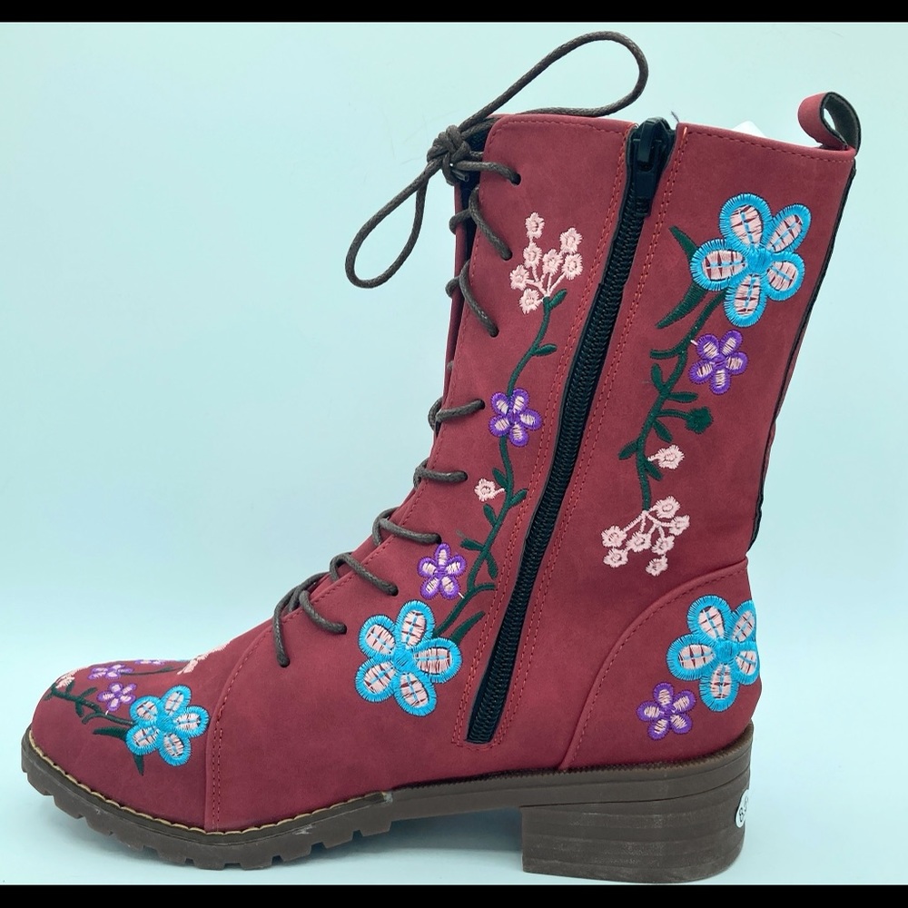 Brinley Co Womens Lace Up Ankle Boots Size 8.5